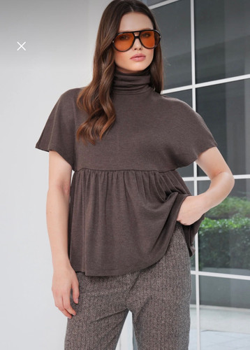 بلوز زنانه آستين كوتاه ترك پاييزه سايز M/L