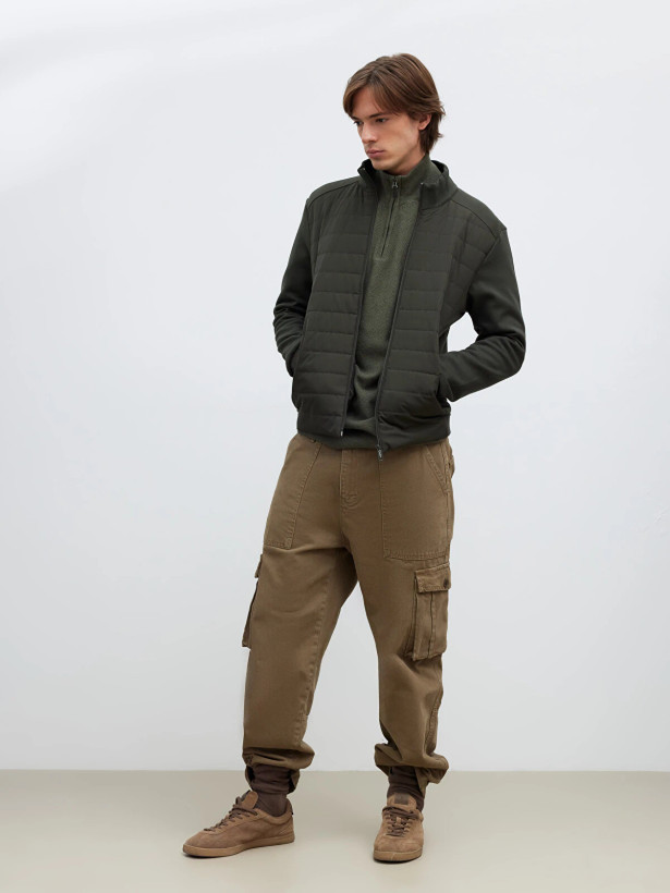 كاپشن ترك رنگ خاكي صدري نرم و لطيف و سبك سايز M/L/s