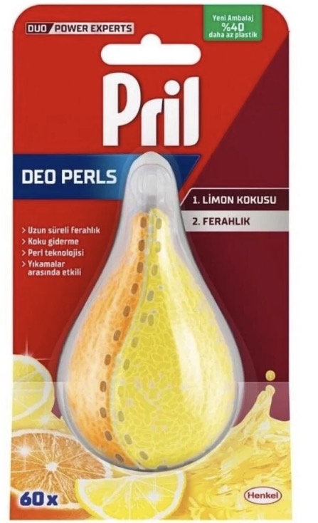 خوشبوكننده ماشين ظرفشويي pril با عطر ليمو  طراوتي ماندگار با حذف بو