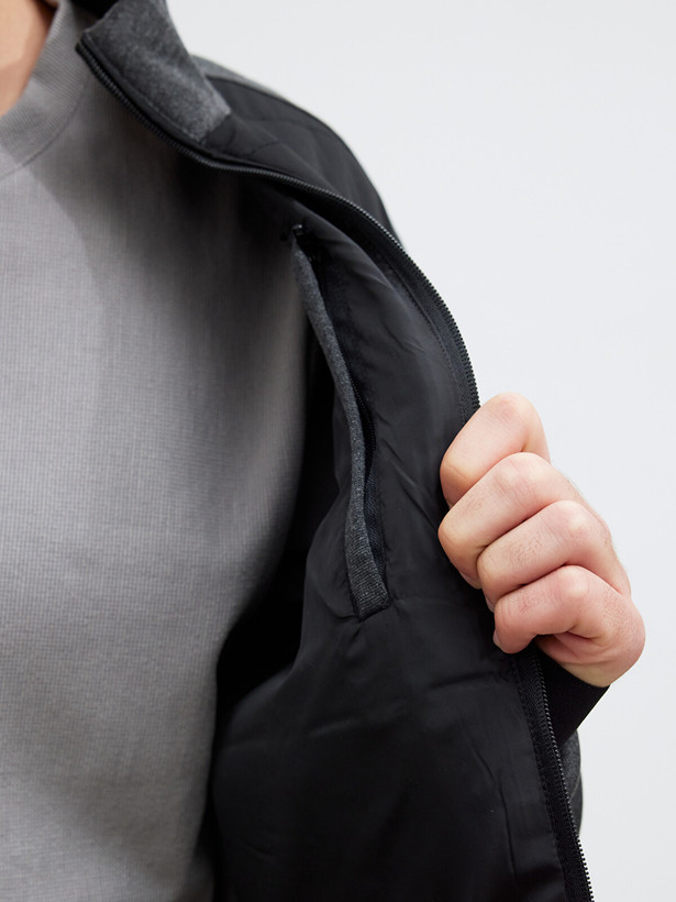 كاپشن ترك رنگ دودي مشكي نرم و لطيف و سبك سايز M/L/s