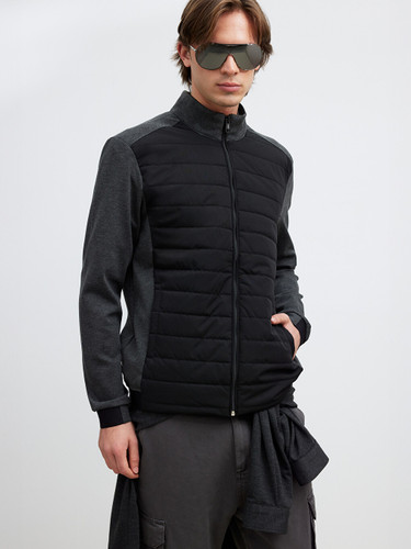 كاپشن ترك رنگ دودي مشكي نرم و لطيف و سبك سايز M/L/s