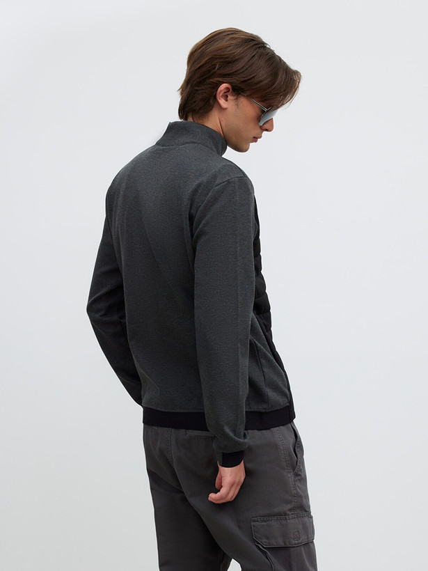 كاپشن ترك رنگ دودي مشكي نرم و لطيف و سبك سايز M/L/s