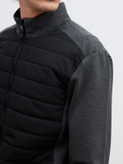 كاپشن ترك رنگ دودي مشكي نرم و لطيف و سبك سايز M/L/s